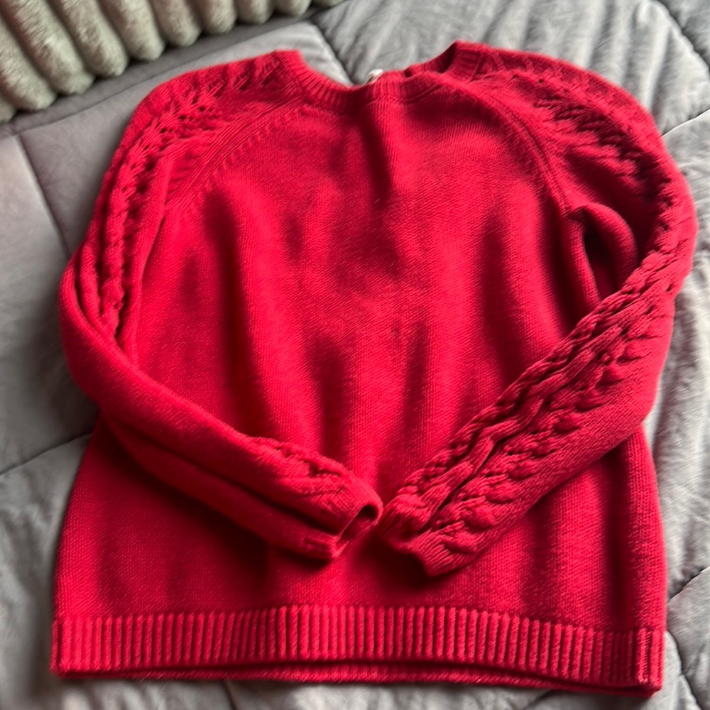 Kid nation girls red sweater size 8-10 Y kids large